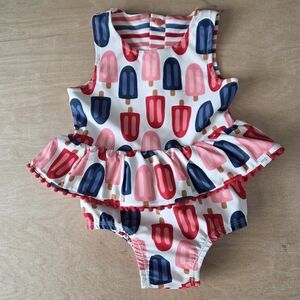 Mud Pie Popsicle Bathing Suit Print Baby Swimsuit
